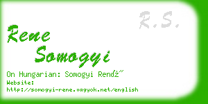 rene somogyi business card